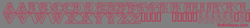 LmsHappilyEverAfter Font – Red Fonts on Gray Background