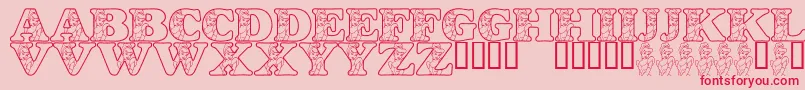 LmsHappilyEverAfter Font – Red Fonts on Pink Background