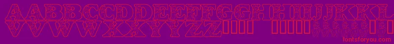 LmsHappilyEverAfter Font – Red Fonts on Purple Background