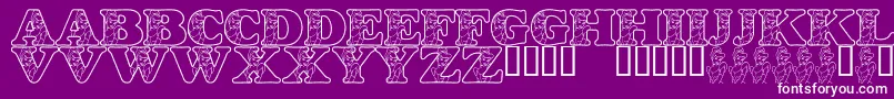 LmsHappilyEverAfter Font – White Fonts on Purple Background