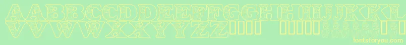 LmsHappilyEverAfter Font – Yellow Fonts on Green Background