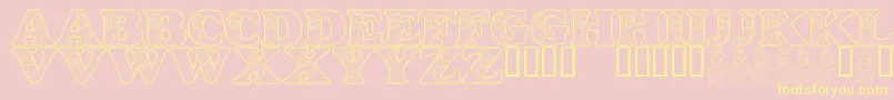 LmsHappilyEverAfter Font – Yellow Fonts on Pink Background