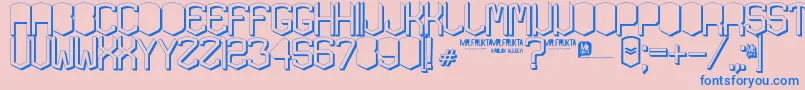 KardonGros Font – Blue Fonts on Pink Background