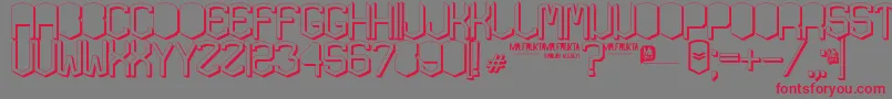 KardonGros Font – Red Fonts on Gray Background
