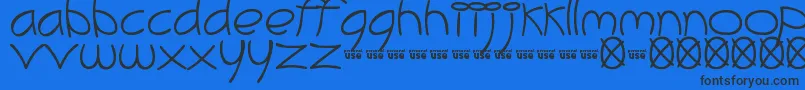 MeliBrush Font – Black Fonts on Blue Background