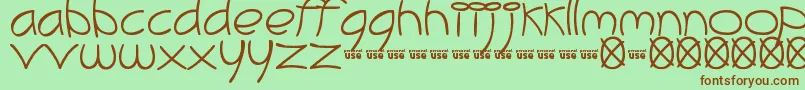 MeliBrush Font – Brown Fonts on Green Background