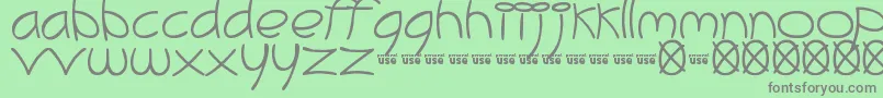 MeliBrush Font – Gray Fonts on Green Background