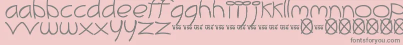 MeliBrush Font – Gray Fonts on Pink Background