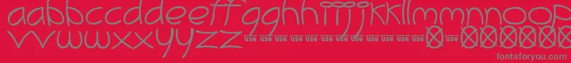 MeliBrush Font – Gray Fonts on Red Background
