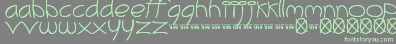 MeliBrush Font – Green Fonts on Gray Background