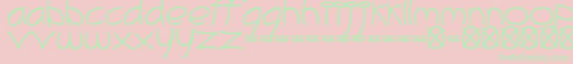 MeliBrush Font – Green Fonts on Pink Background