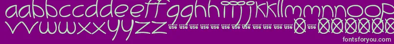 MeliBrush Font – Green Fonts on Purple Background