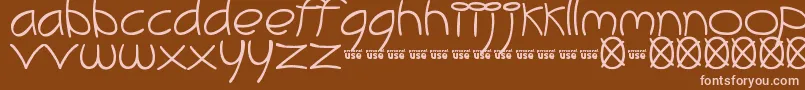 MeliBrush Font – Pink Fonts on Brown Background