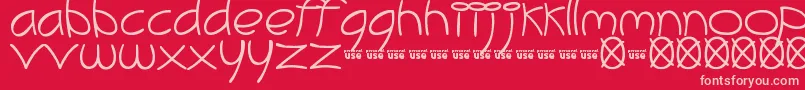 MeliBrush Font – Pink Fonts on Red Background