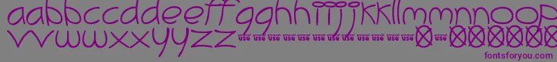 MeliBrush Font – Purple Fonts on Gray Background