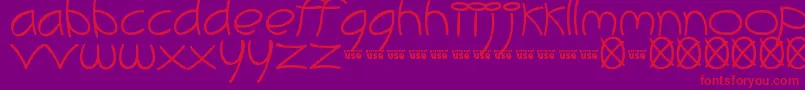 MeliBrush Font – Red Fonts on Purple Background