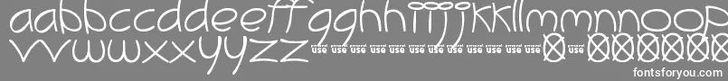 MeliBrush Font – White Fonts on Gray Background