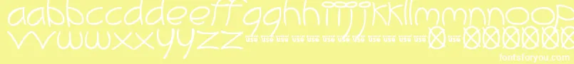 MeliBrush Font – White Fonts on Yellow Background