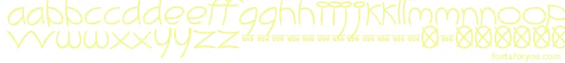 MeliBrush Font – Yellow Fonts on White Background