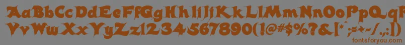 Candles Font – Brown Fonts on Gray Background