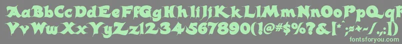Candles Font – Green Fonts on Gray Background