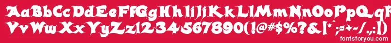 Candles Font – White Fonts on Red Background