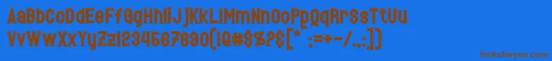 HetfieldBold Font – Brown Fonts on Blue Background