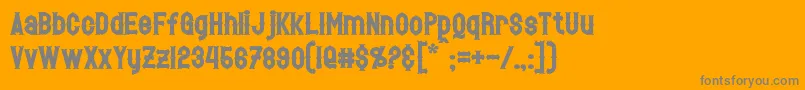 HetfieldBold Font – Gray Fonts on Orange Background