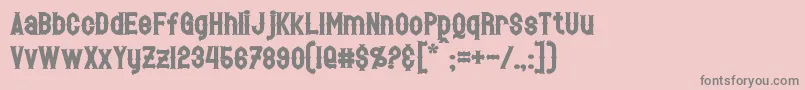 HetfieldBold Font – Gray Fonts on Pink Background