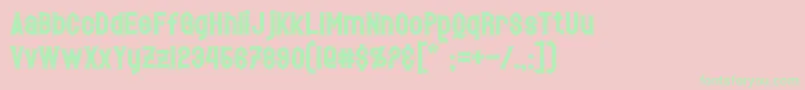 HetfieldBold Font – Green Fonts on Pink Background