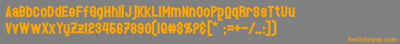 HetfieldBold Font – Orange Fonts on Gray Background