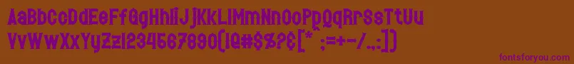 HetfieldBold Font – Purple Fonts on Brown Background