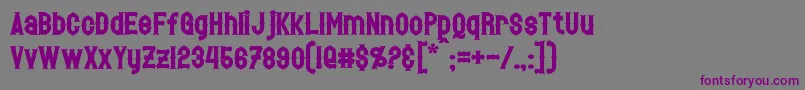 HetfieldBold Font – Purple Fonts on Gray Background