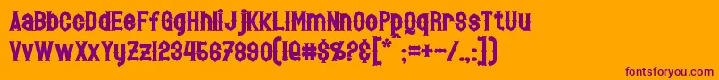 HetfieldBold Font – Purple Fonts on Orange Background