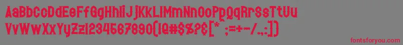 HetfieldBold Font – Red Fonts on Gray Background