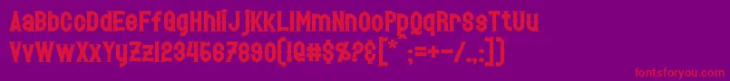 HetfieldBold Font – Red Fonts on Purple Background