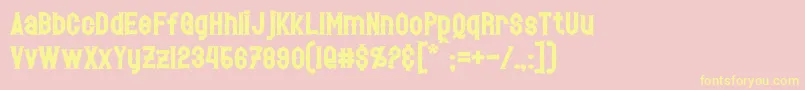 HetfieldBold Font – Yellow Fonts on Pink Background