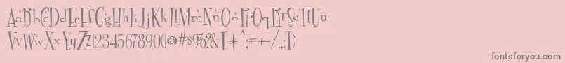Fontdinerdotcom Sparkly Font – Gray Fonts on Pink Background