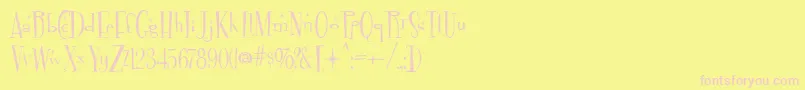 Fontdinerdotcom Sparkly Font – Pink Fonts on Yellow Background
