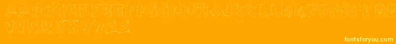 PerspectivoDisTfb Font – Yellow Fonts on Orange Background