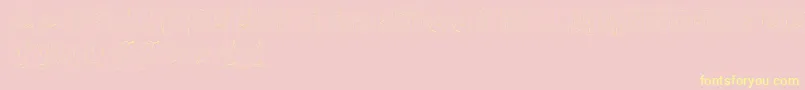 PerspectivoDisTfb-Schriftart – Gelbe Schriften auf rosa Hintergrund
