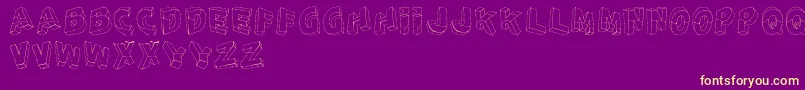 Czcionka PerspectivoDisTfb – żółte czcionki na fioletowym tle