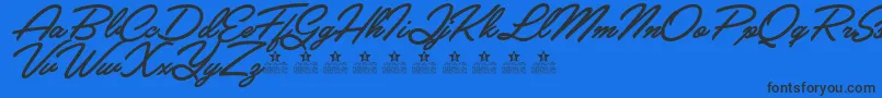 CrystalPersonalUse Font – Black Fonts on Blue Background
