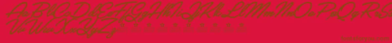 CrystalPersonalUse Font – Brown Fonts on Red Background