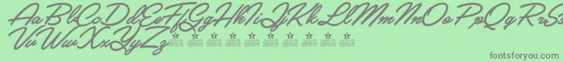 CrystalPersonalUse Font – Gray Fonts on Green Background