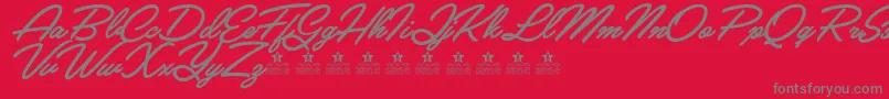 fuente CrystalPersonalUse – Fuentes Grises Sobre Fondo Rojo