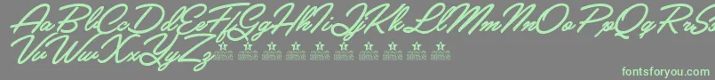 CrystalPersonalUse Font – Green Fonts on Gray Background