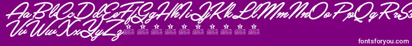 fuente CrystalPersonalUse – Fuentes Blancas Sobre Fondo Morado