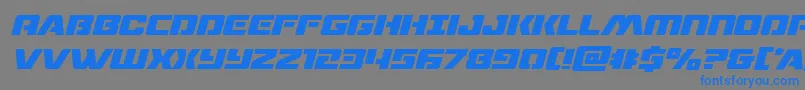 Fonte Dronetrackerital – fontes azuis em um fundo cinza