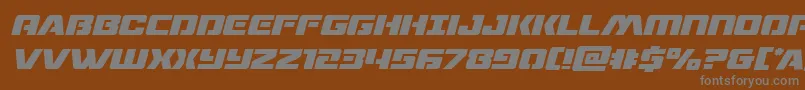 Dronetrackerital Font – Gray Fonts on Brown Background